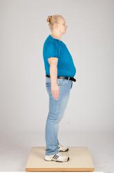 Whole Body Woman White Casual Overweight Studio photo references